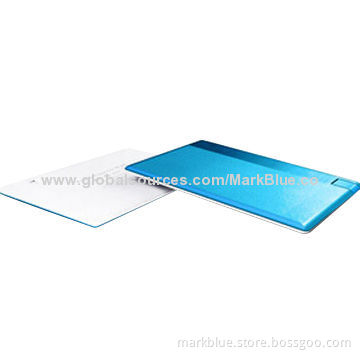 2014 New Ultra-thin 4.8mm Credit Card-shaped Power Banks, 900mAh Capacity, 5V, 1A Input